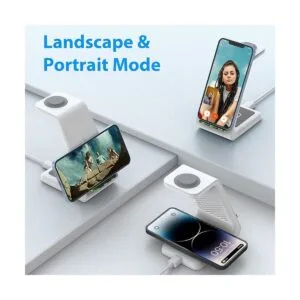 GEEKERA Soporte de carga inalámbrico 3 en 1 estación de_4