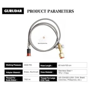 Cartuchos de CO2 G12 CGA320 Adaptador directo de tanque_2