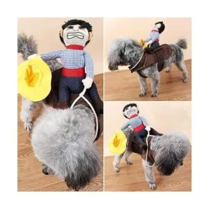 ISMARTEN Cowboy Rider Dog Costume for Dogs Outfit Knight