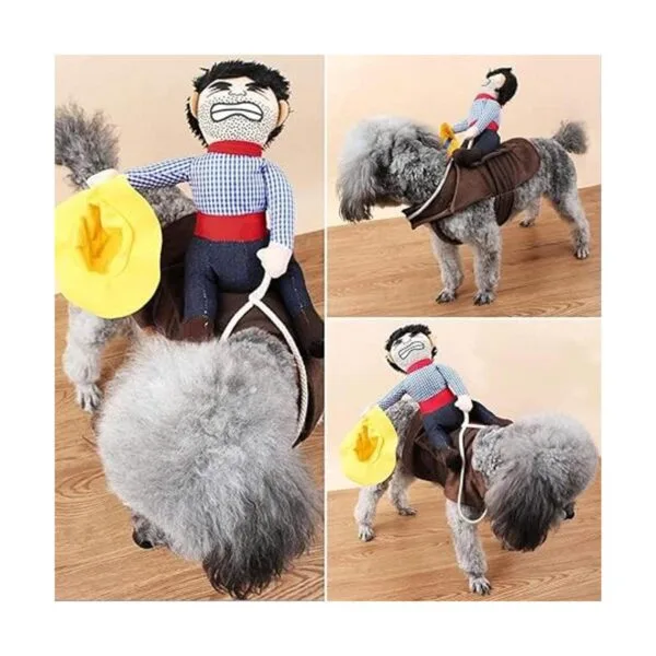 ISMARTEN Cowboy Rider Dog Costume for Dogs Outfit Knight