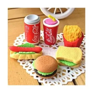 Cllayees Juego de 72 borradores de lápices de comida