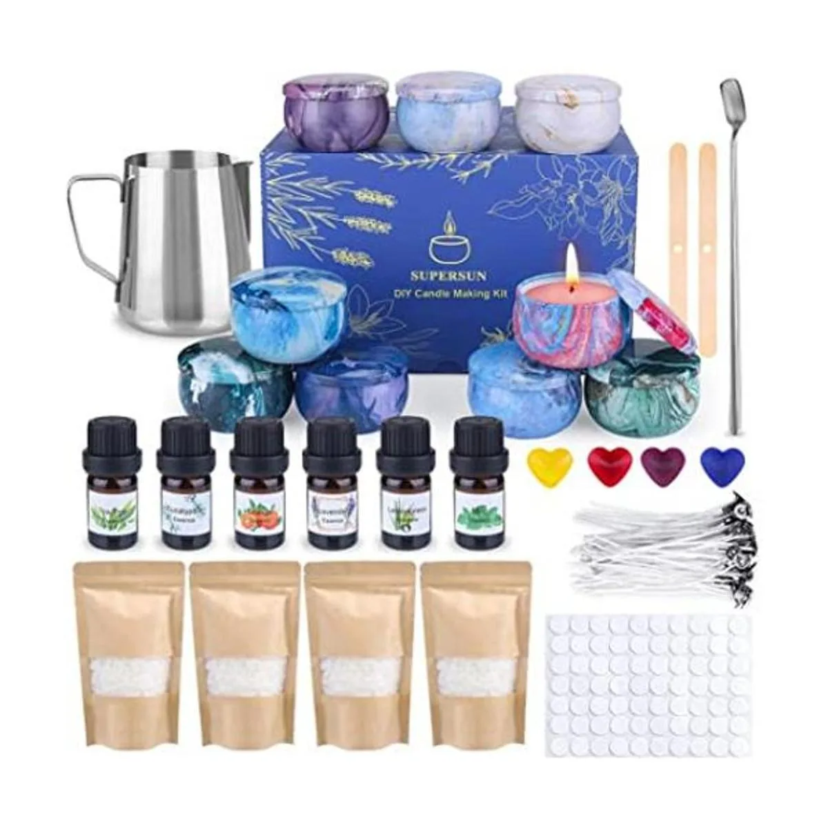 SUPERSUN Kit de fabricación de velas para adultos
