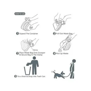 Cuchara portátil para excrementos tamaño de mano para_6