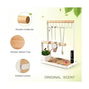 Soporte para joyería organizador de anillos de madera_2