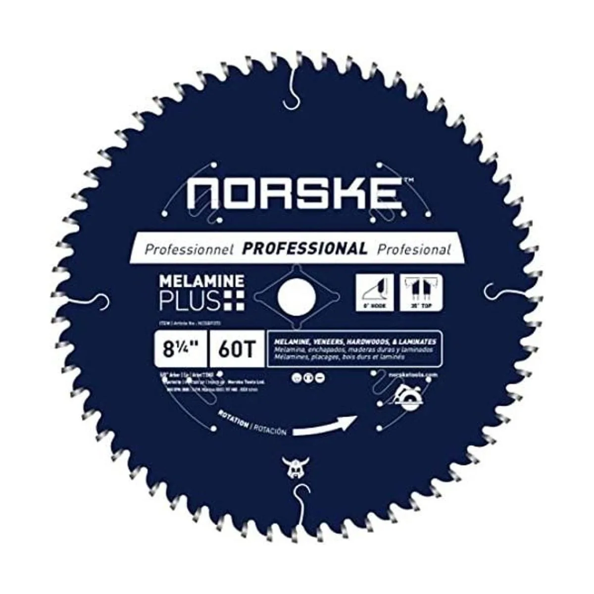 Norske Tools NCSBP272 Hoja de sierra de melamina 60T Plus_1