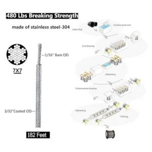 Kit de cadena de luces para colgar cable guía para luces_2