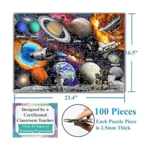 Think2Master Rompecabezas de 100 piezas con sistema solar_2