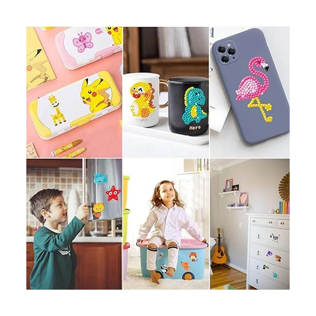 Sinceroduct Juego de 64 pegatinas de pintura de diamante