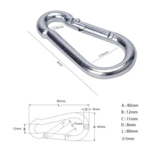 OWAYOTO Mosquetón de 3 pulgadas con cierre de mosquetón_2