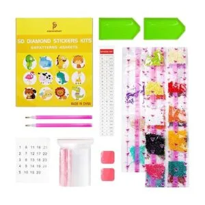 Sinceroduct Juego de 64 pegatinas de pintura de diamante