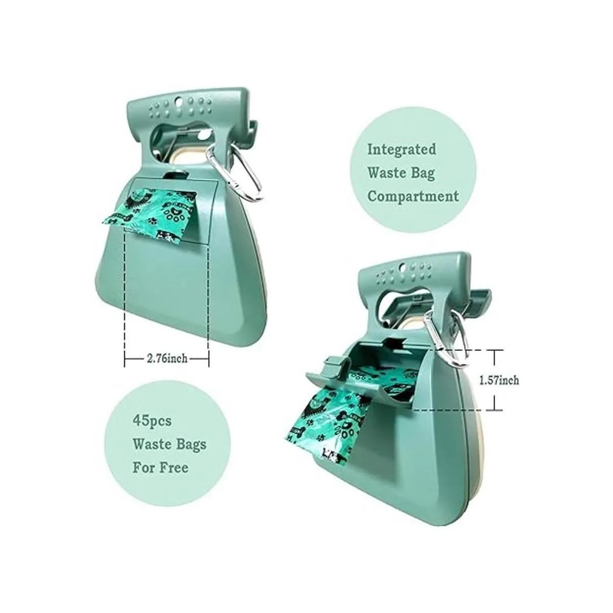 Cuchara portátil para excrementos tamaño de mano para_3