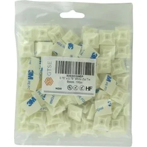 GTSE Paquete de 100 soportes blancos para bridas con_2