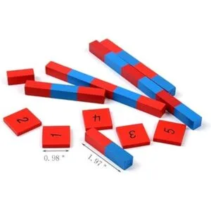 Montessori Varillas numéricas pequeñas con azulejos_4