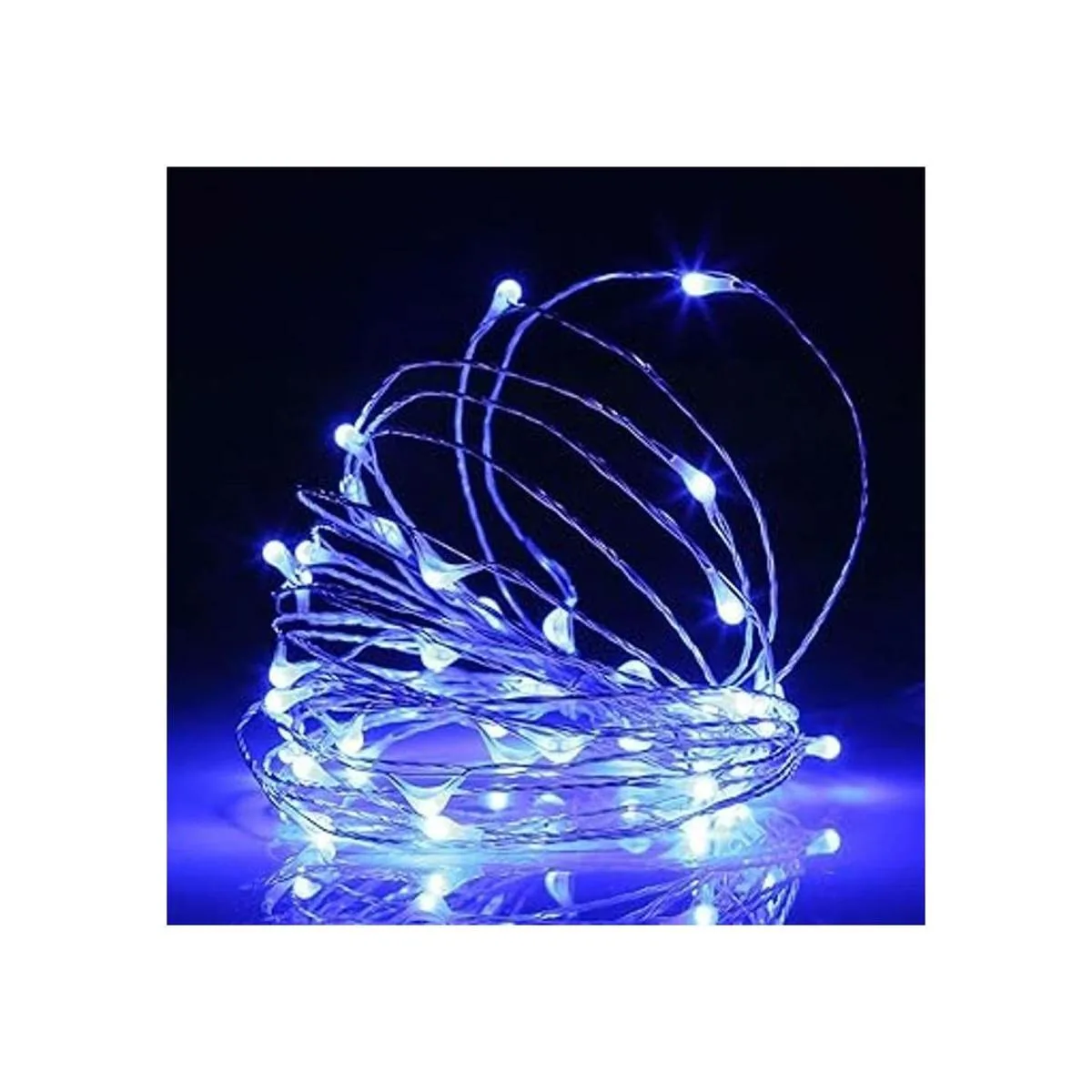 Beewin Paquete de 2 luces solares de cobre de 100 LED de