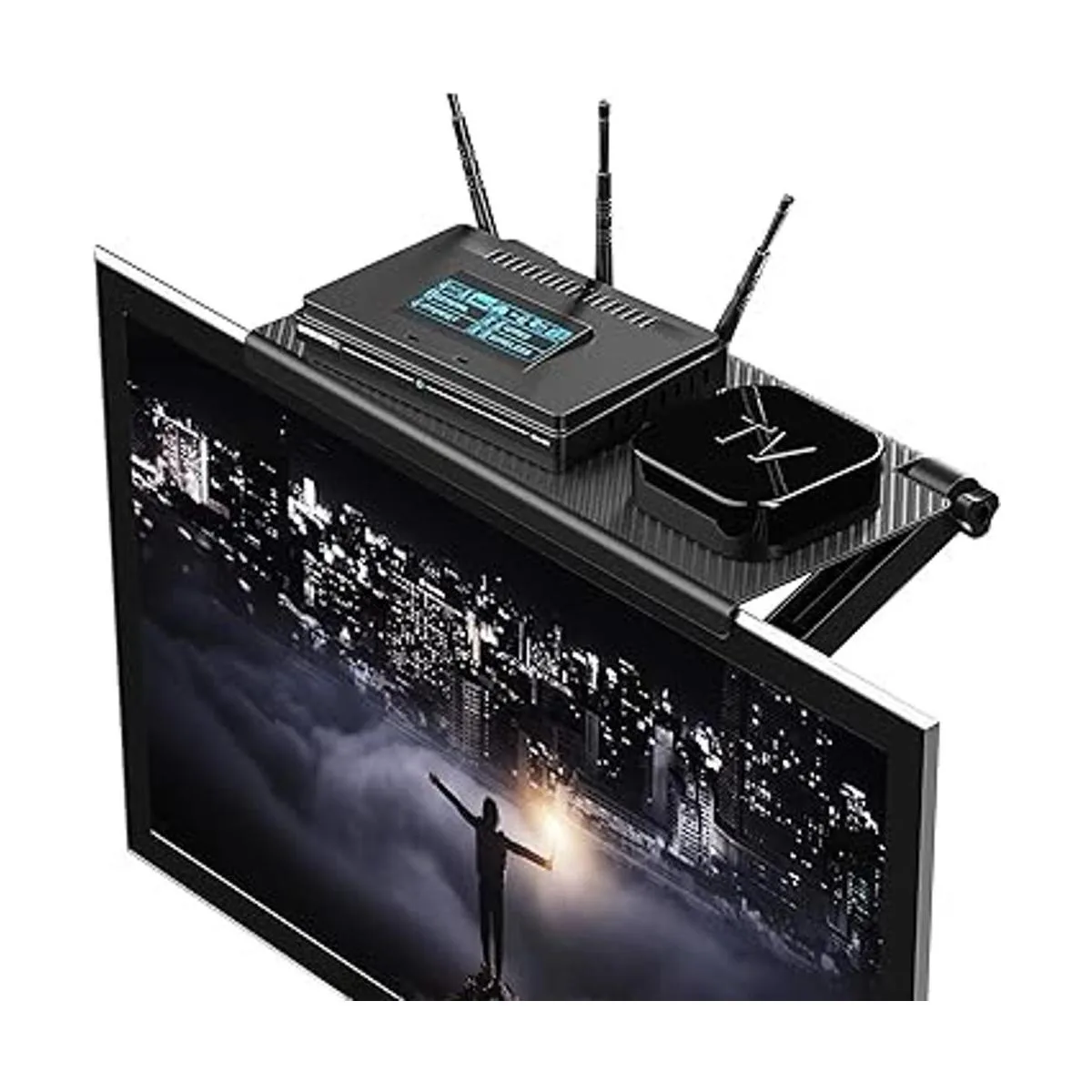 Estante superior de TV ajustable con plataforma de 13_4