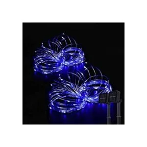 Beewin Paquete de 2 luces solares de cobre de 100 LED de