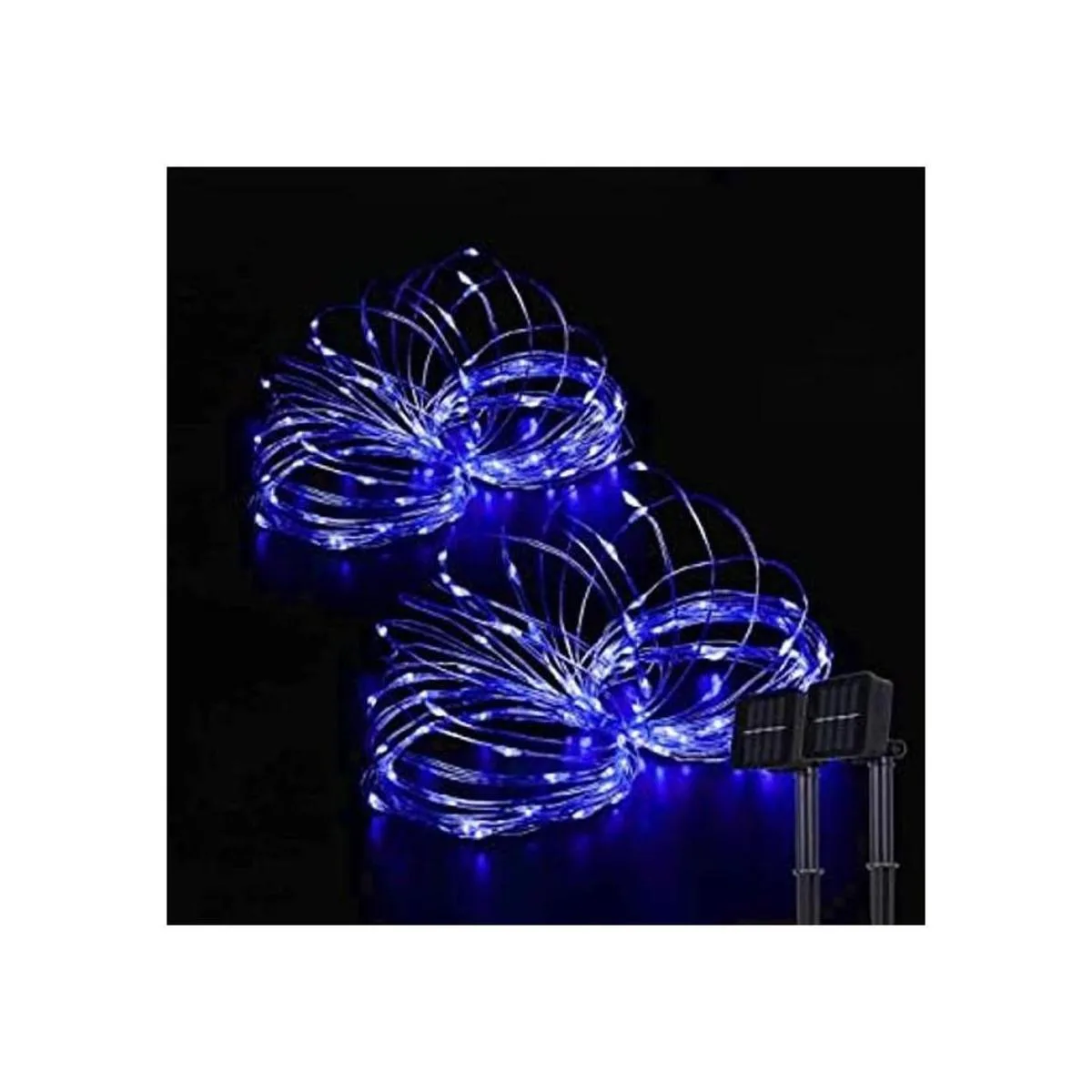 Beewin Paquete de 2 luces solares de cobre de 100 LED de