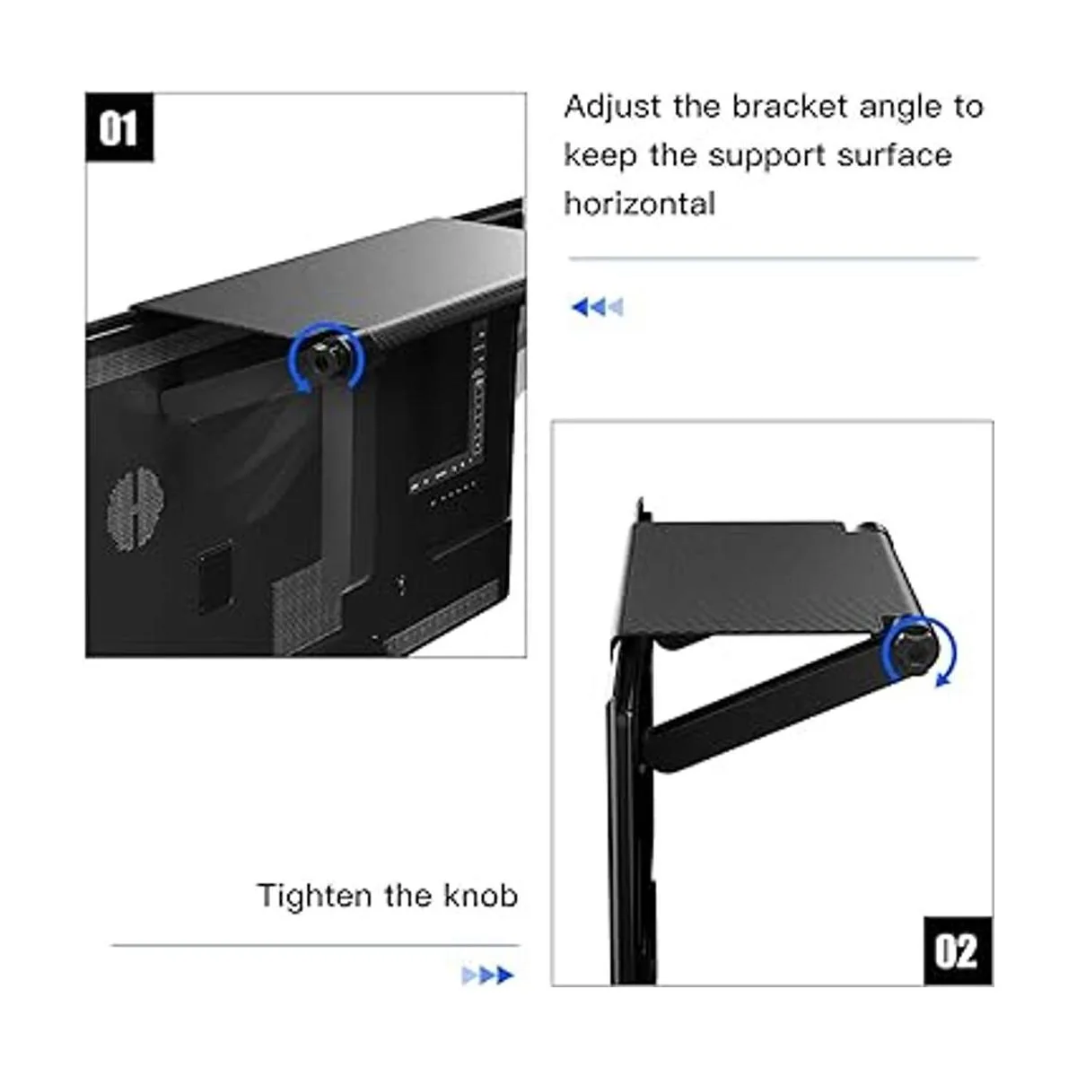 Estante superior de TV ajustable con plataforma de 13_3