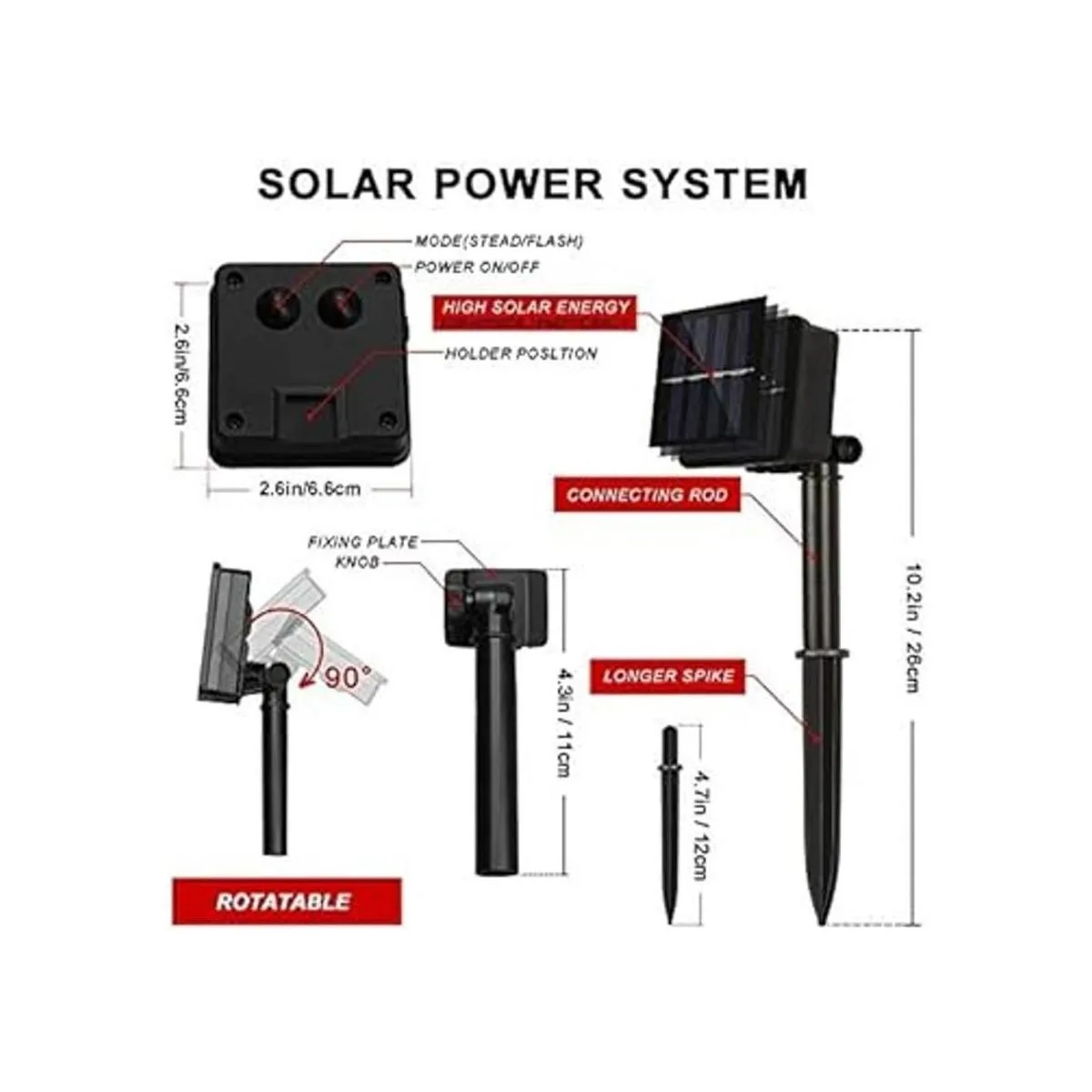 Beewin Paquete de 2 luces solares de cobre de 100 LED de