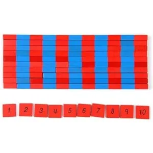 Montessori Varillas numéricas pequeñas con azulejos_6