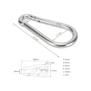 Clip de mosquetón grande resistente con resorte de 6.3_2