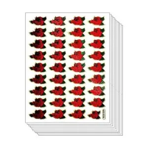 Paquete de 10 hojas de calcomanías con purpurina hermosas_1