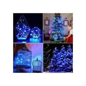 Beewin Paquete de 2 luces solares de cobre de 100 LED de