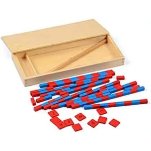 Montessori Varillas numéricas pequeñas con azulejos_1