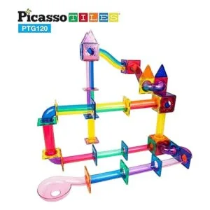 PicassoTiles Marble Run Juego de 120 piezas de bloques de_3