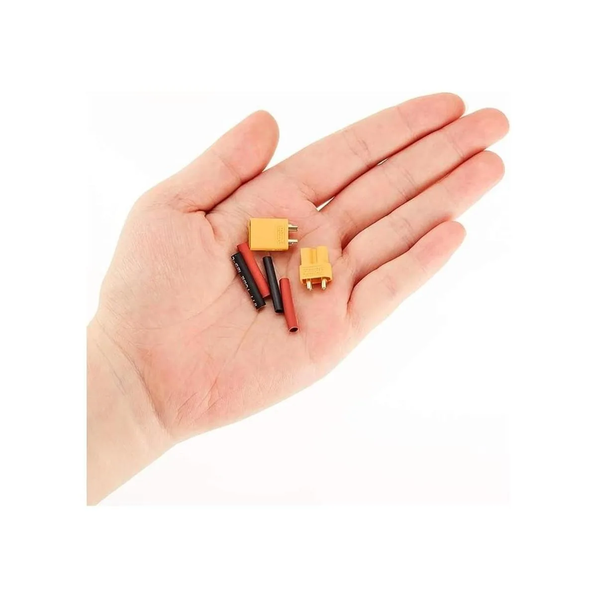 20 pares de conectores XT30 macho y hembra con 2 tubos