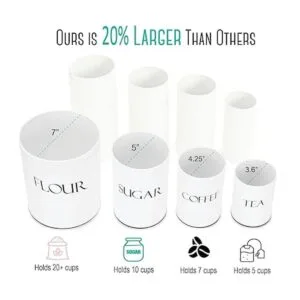 OUTSHINE Juego de 4 recipientes de cocina para encimera de_2