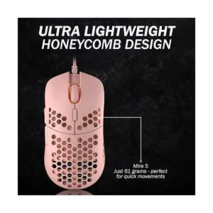 HK Gaming Mira M Mouse para juegos ultraligero con 6