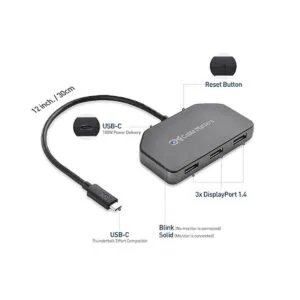 Cable Matters Hub USB C con 3 x DisplayPort y 100 W de_2