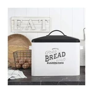 Caja de pan blanca extra grande con tapa negra cajas de_5