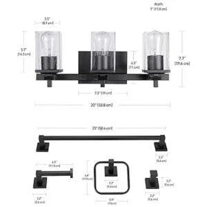 Globe Electric 51634 Juego de baño todo en uno de 5_2