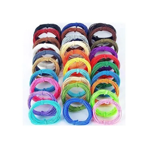 Hilo encerado de 30 colores 0.039 in 328 yardas cuerda