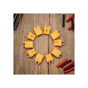 20 pares de conectores XT30 macho y hembra con 2 tubos