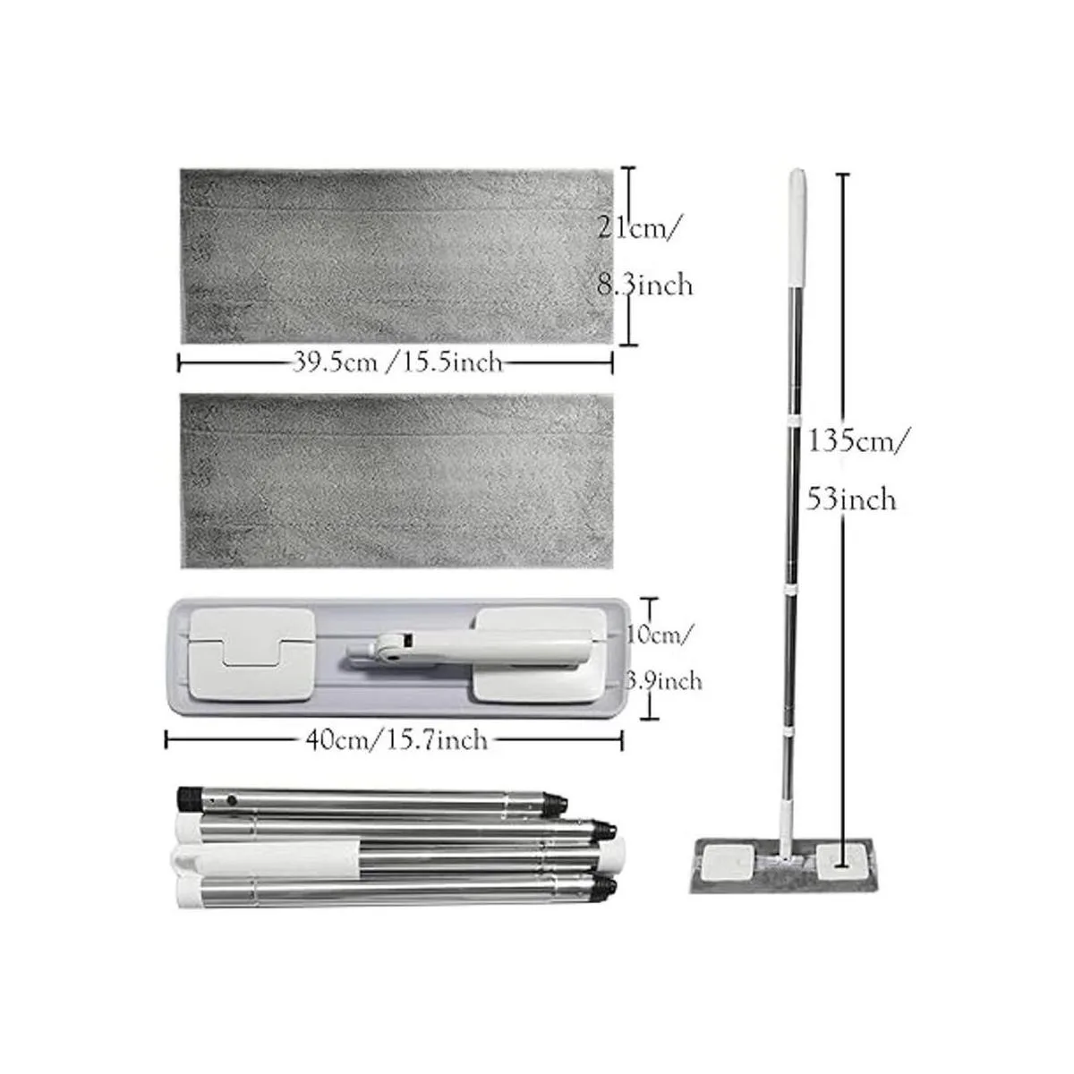 EZ SPARES Fregona de suelo de madera dura de microfibra_2