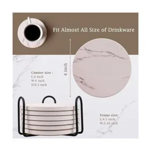 Posavasos para bebidas juego de 6 posavasos de piedra de_5