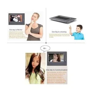 AMOCAM Sistema de timbre de video portero con cable de 7_3