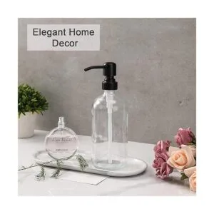 AmazerBath Dispensador de jabón de vidrio transparente_3