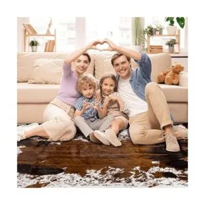 Alfombra de piel de vaca sintética suave grande 4.6 x 6.6_3