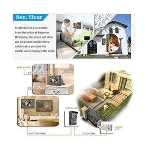 AMOCAM Sistema de timbre de video portero con cable de 7_2