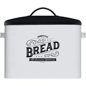 Caja de pan blanca extra grande con tapa negra cajas de_1