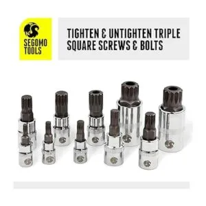 Segomo Tools XZN10 Juego de 10 puntas cuadradas triples_2