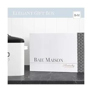 Caja de pan blanca extra grande con tapa negra cajas de_6