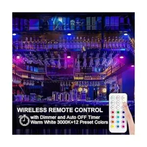 BLS Luces LED de disco con control remoto iluminación_2