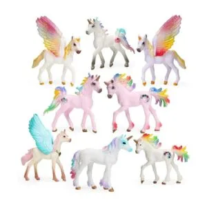 Juego de 8 figuras de unicornio con diseño de unicornio