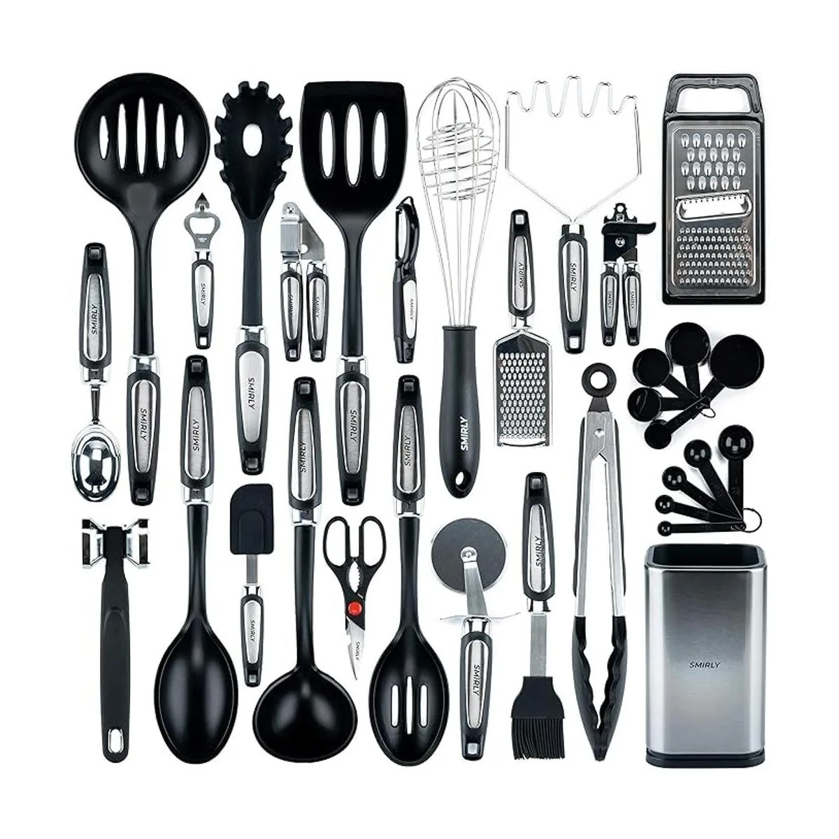 Smirly Juego de utensilios de cocina de silicona con_1