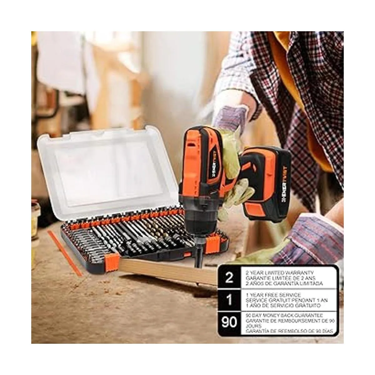 ENERTWIST Juego de brocas de 112 piezas de 14 pulgadas de_2